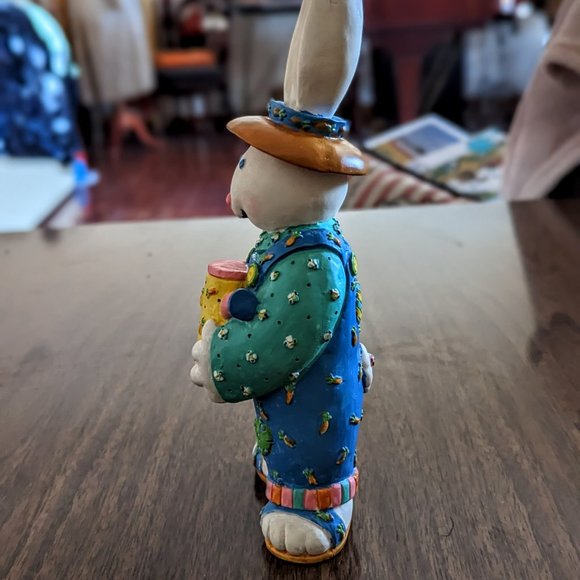 Carrot Patch Bunny Rabbit 8" Holiday Workshop Figure Sue Dreamer Easter 1995 - Picture 12 of 16